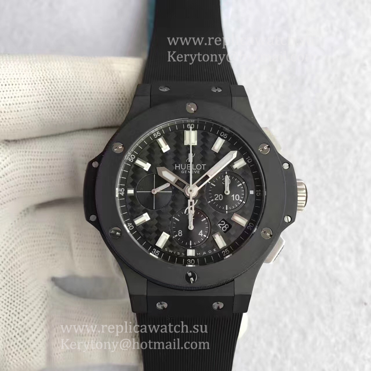 Fake Hublot Big Bang Black Magic 301.CI.1770.RX HBB V6F Ceramic Carbon Fiber Dial HUB4100