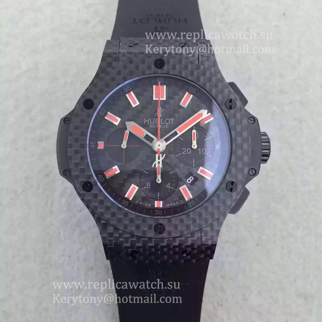 Copy Hublot Big Bang Carbon Red Magic 301.QX.1734.RX V6F Carbon Fiber Carbon Fiber & Red Dial HUB4100