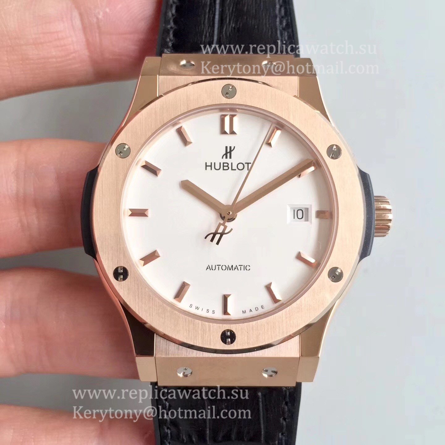 High Quality Hublot Classic Fusion King Gold Opalin 511.OX.2611.LR JJF Rose Gold White Dial HUB1112