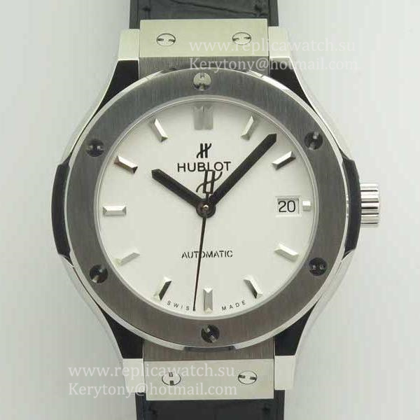 Replica Hublot Classic Fusion Titanium Opalin 38mm 511.NX.2611.LR JJF V2 Titanium White Dial HUB1112