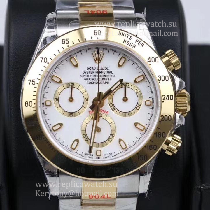 Best Price R01ex Daytona  116503 GMF Yellow Gold & SS 904L White Dial 4130