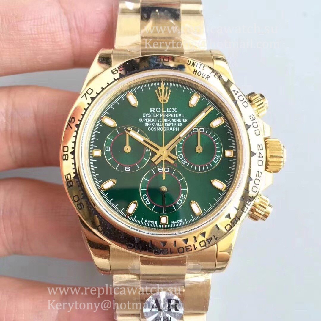 Best Price R01ex Daytona  116508 ARF SS 904L & Yellow Gold Platted Green Dial 4130