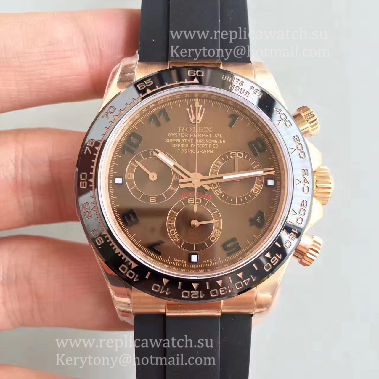 Replica R01ex Daytona  116515 LN Noob Factory Rose Gold Chocolate Dial 7750