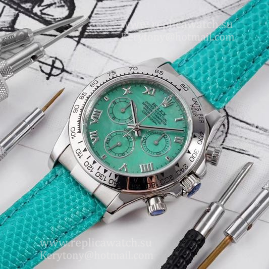 Fake R01ex Daytona  116519 TWF SS Green Dial 7750