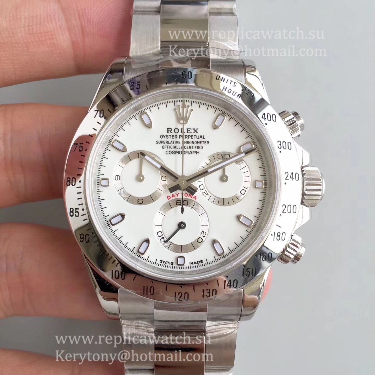 Fake R01ex Daytona  116520 ARF SS 904L White Dial 4130