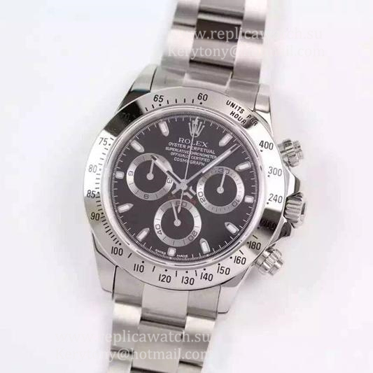 NEW Replica R01ex Daytona  116520 JF SS Black Dial 7750