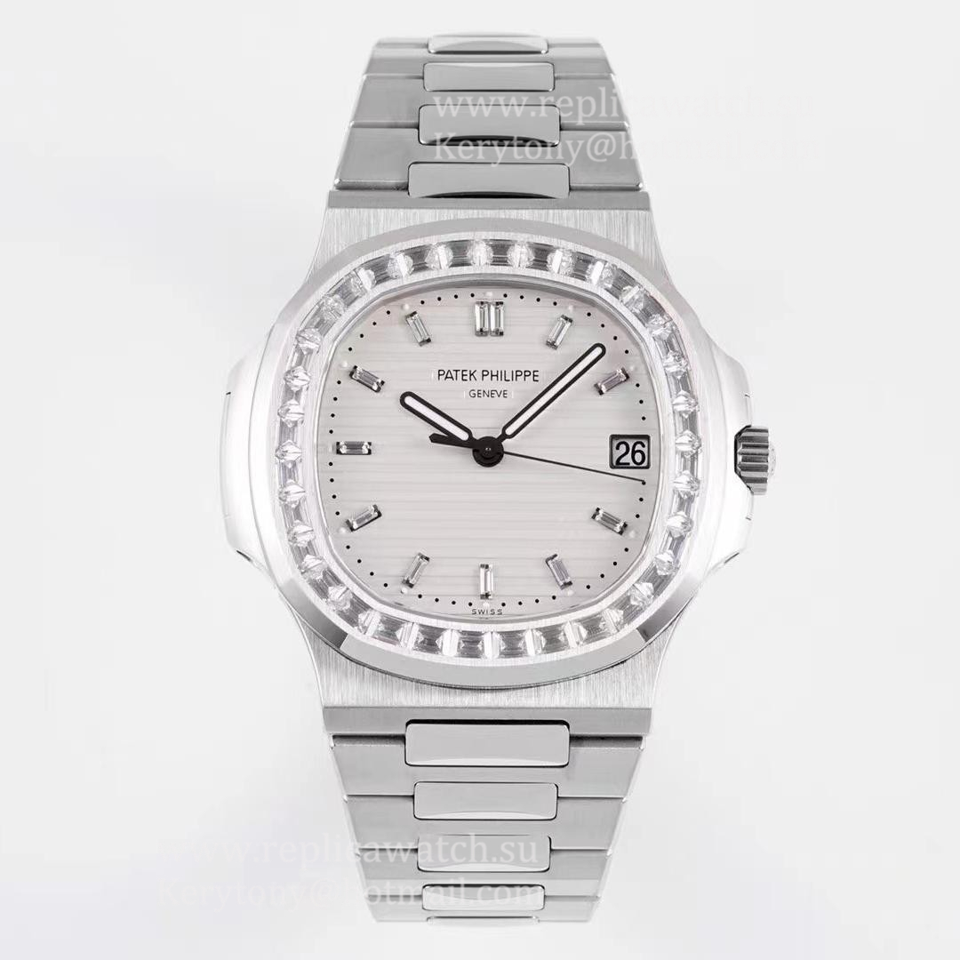 Replica Pat*k Phi1i*pe Nautilus 5711 PPF V4 SS & D1am0nd White Dial 324SC (Free Box)