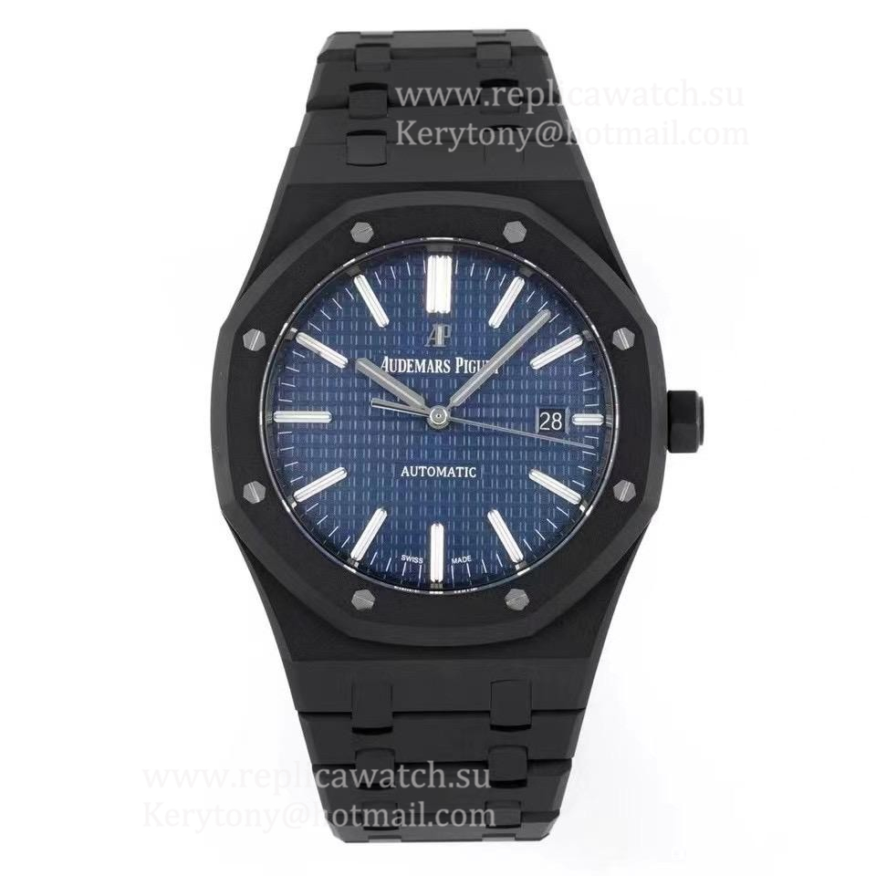 Replica Audemars P1g*et Royal Oak 15400 41mm ZF PVD Blue Dial 3120 (Free Box)