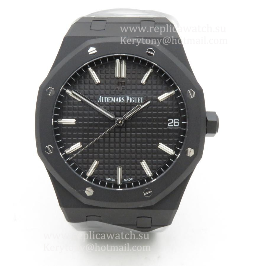 NEW Replica Audemars P1g*et Royal Oak 15500 41mm ZF PVD Black Dial 4302 V2 (Free Box)