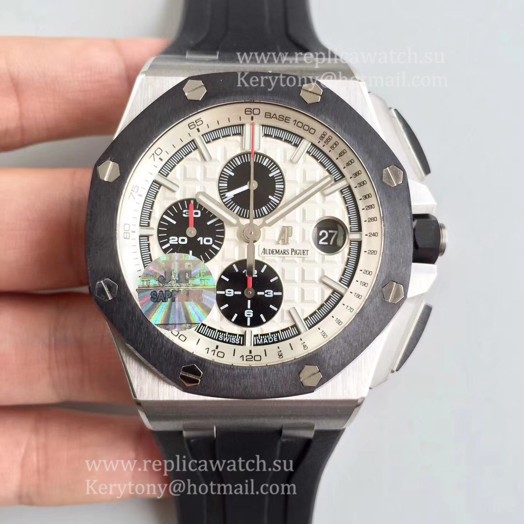 NEW Replica Audemars P1g*et Royal Oak Offshore 26400SO.OO.A002CA.01 JF V2 SS White Dial 3126
