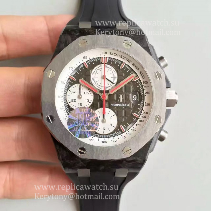 Best Price Audemars P1g*et Royal Oak Offshore Jarno Trulli 26202AU.OO.D002CA.01 JF V2 Forged Carbon Grey Dial 3126