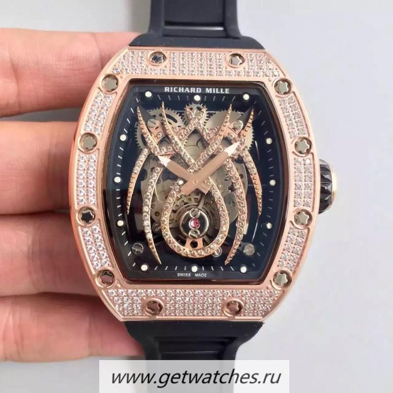 Best Price Richard Mille 19-01 SF Rose Gold & D1am0nd D1am0nd Spyder Dial M6T51