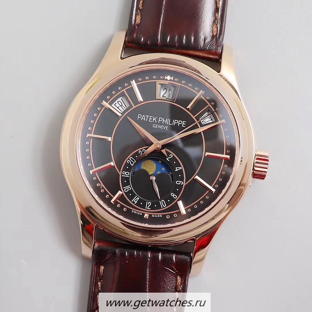 NEW Replica Pat*k Phi1i*pe Annual Calendar 5205 GRF V2 Rose Gold Black Dial 324