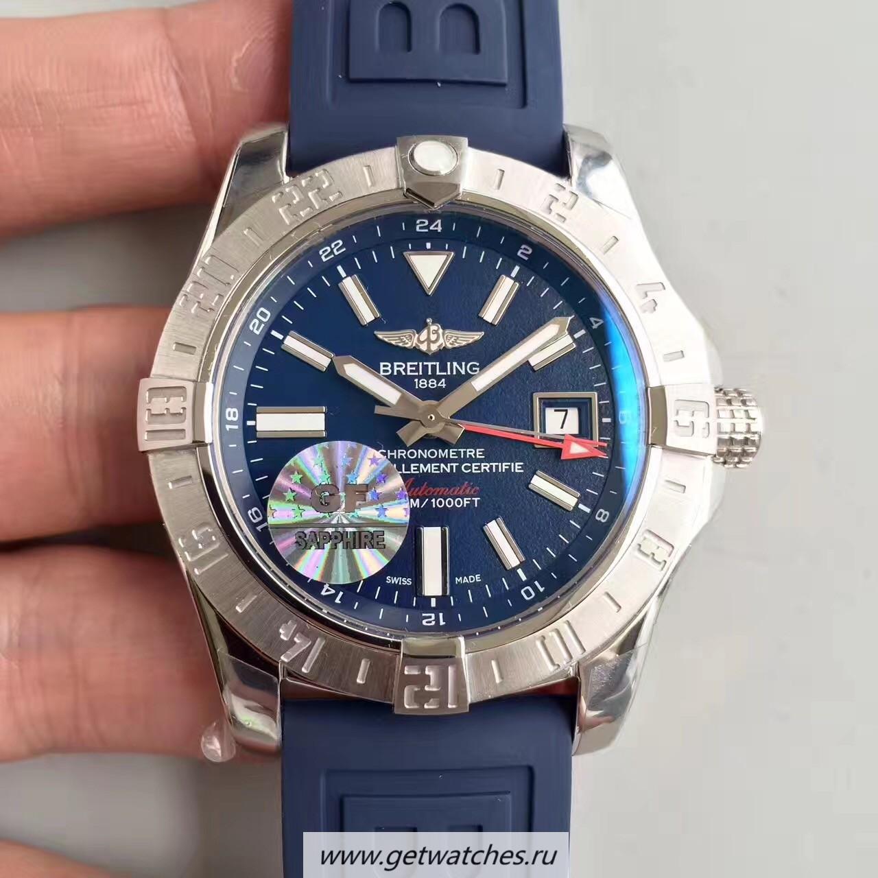 Shop Breitling Avenger II GMT A3239011/BC35/170A GF SS Blue Dial 2836