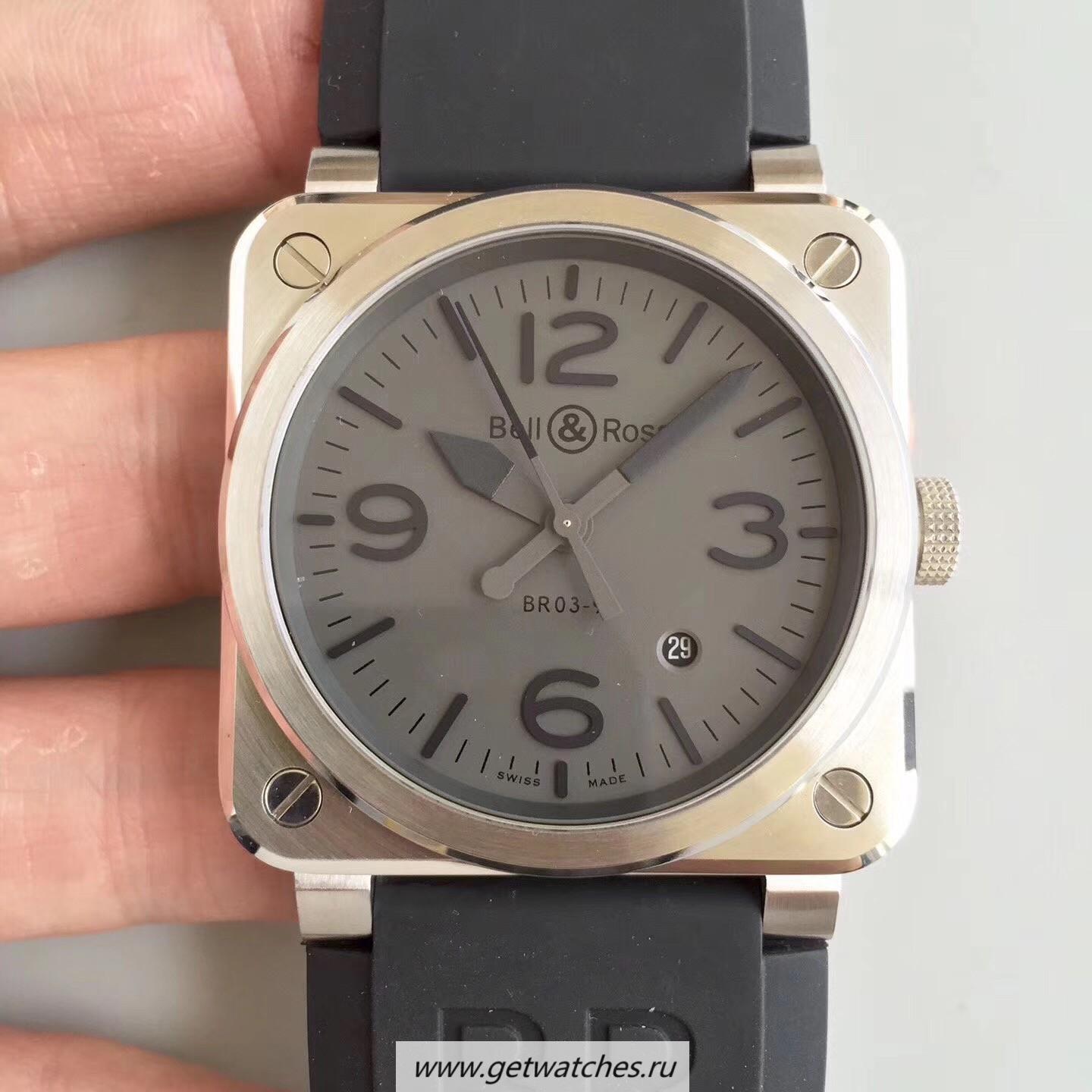 Replica Bell & Ross BR 03-92 Steel Noob Factory SS Grey Dial M9015
