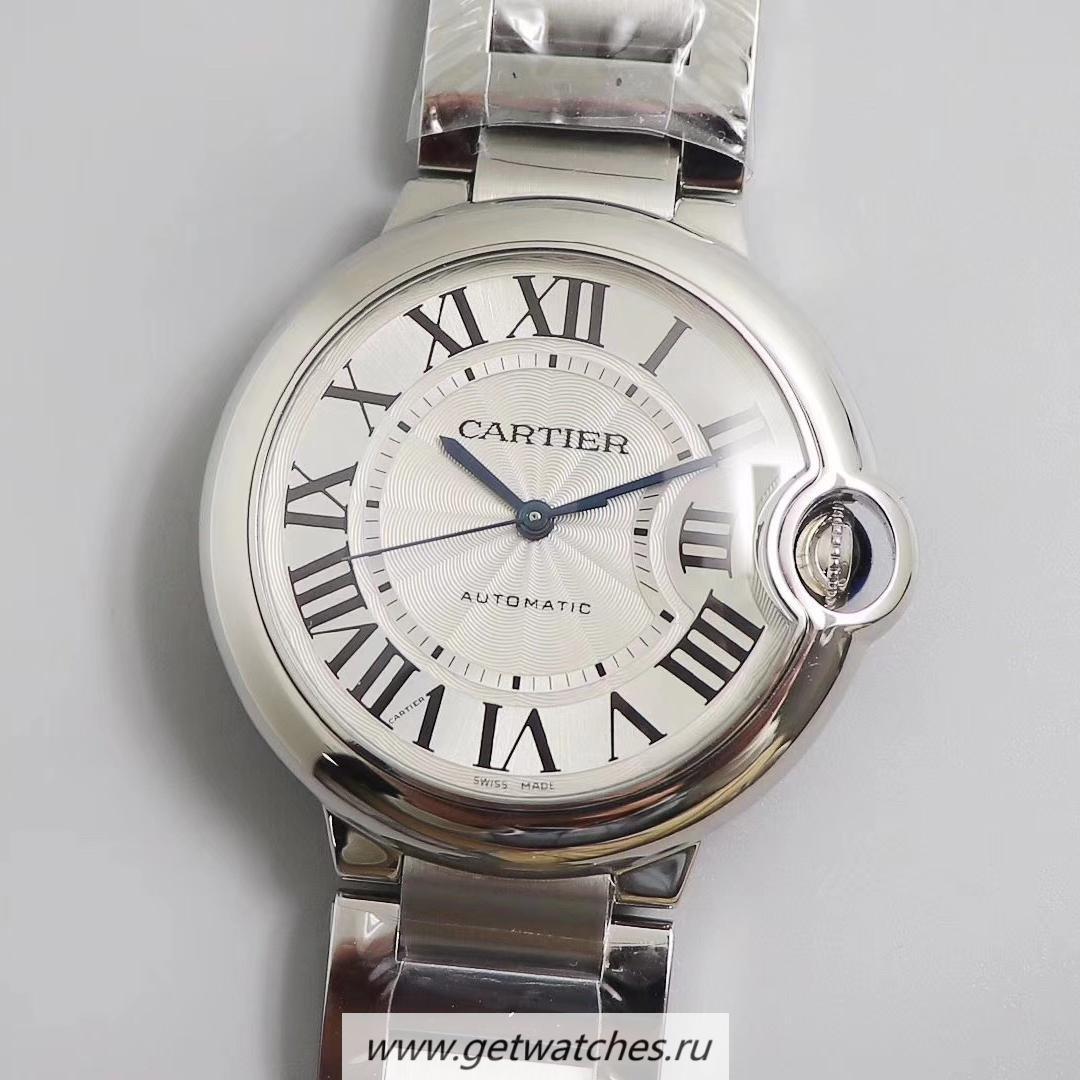 Fake Ca*t1er Ballon Bleu 33mm W6920071 V6F SS Silver Cal 076