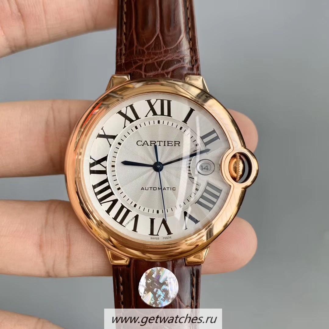 High Quality Ca*t1er Ballon Bleu 42mm W6900651 AF Rose Gold Silver Dial 2824