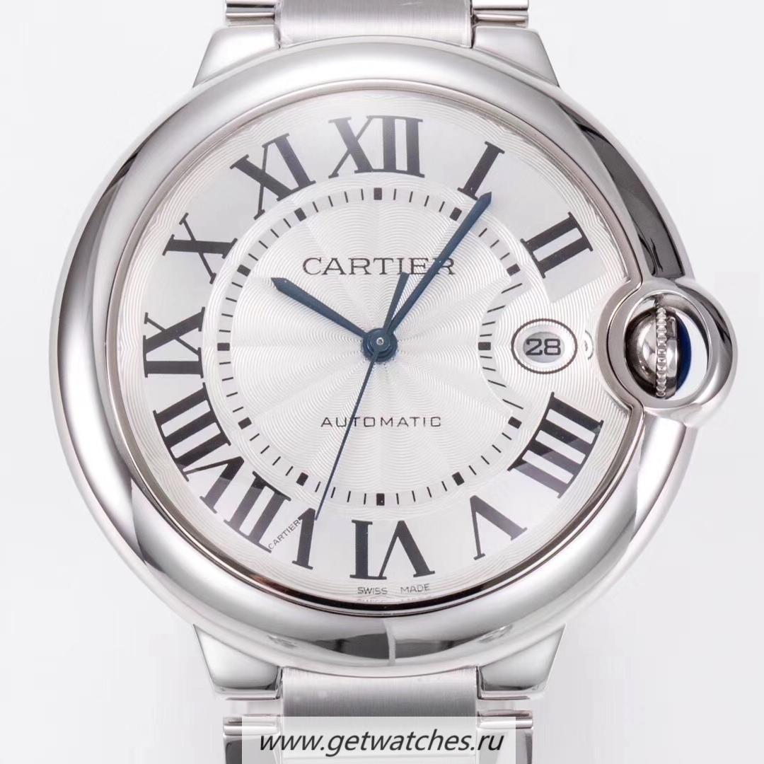 Copy Ca*t1er Ballon Bleu 42mm W69012Z4 AF SS Silver Dial 2892