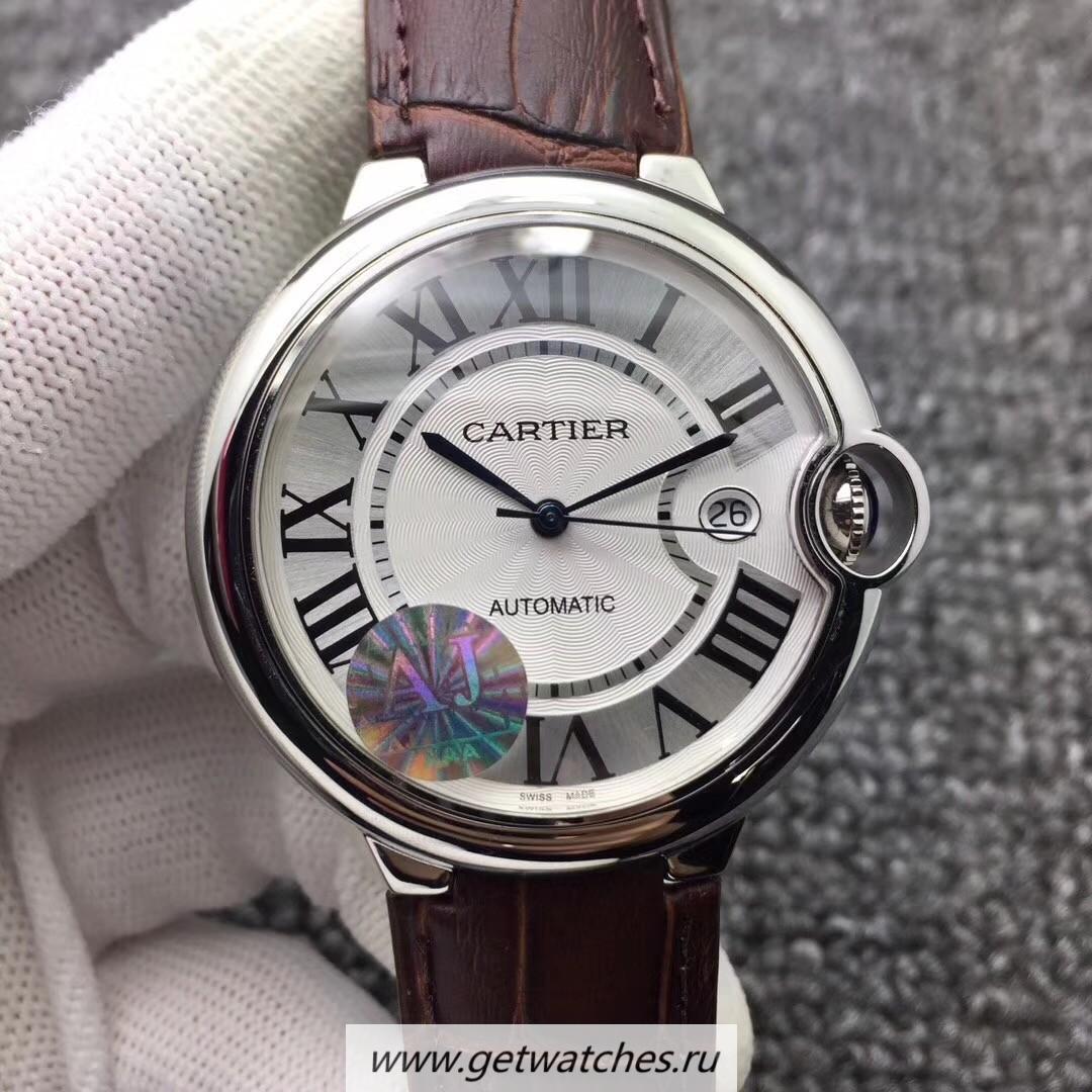 Best Price Ca*t1er Ballon Bleu 42mm W6901351 AJF SS Silver Dial 2824