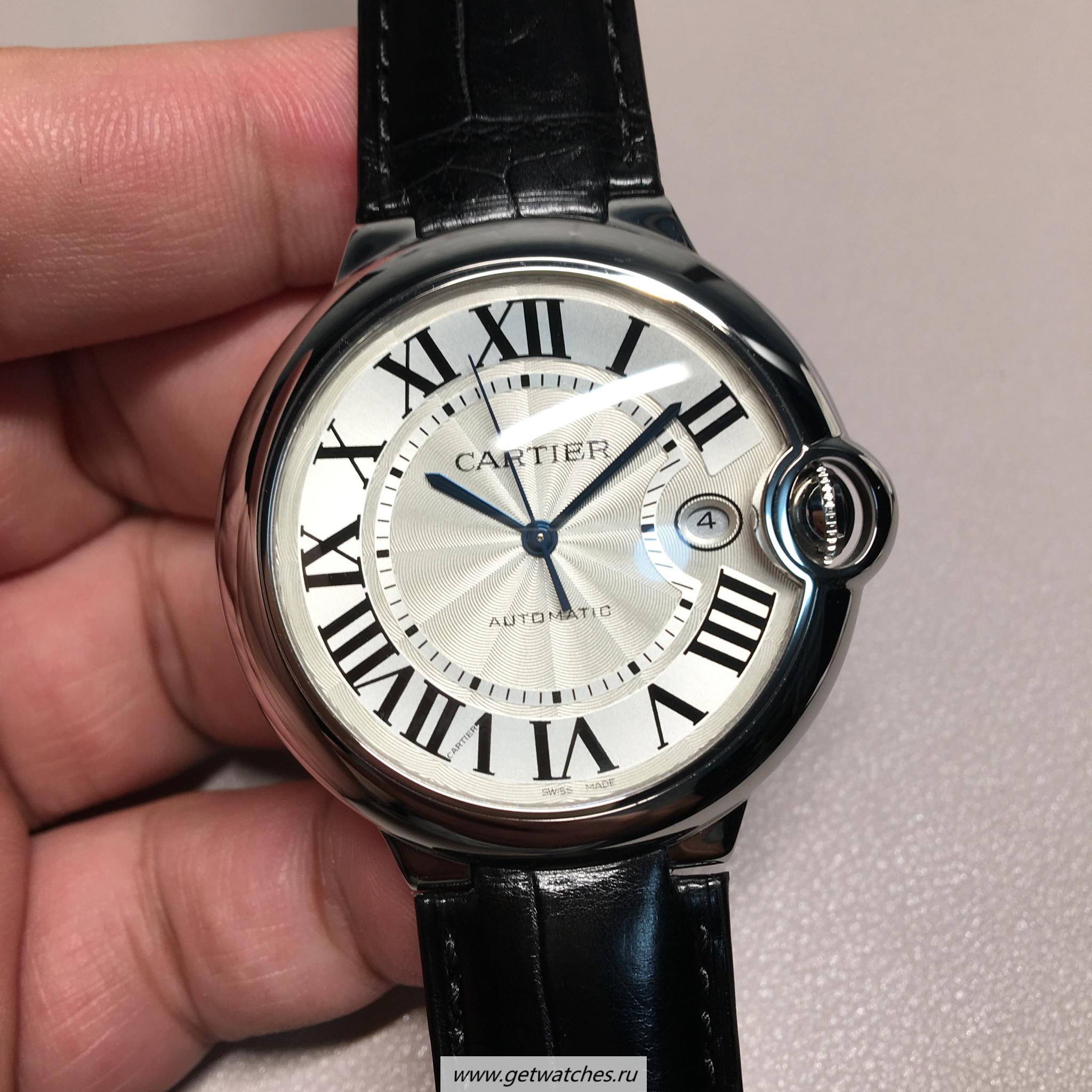 Perfect Replica Ca*t1er Ballon Bleu 42mm W69016Z4 AF SS Silver Dial 2892