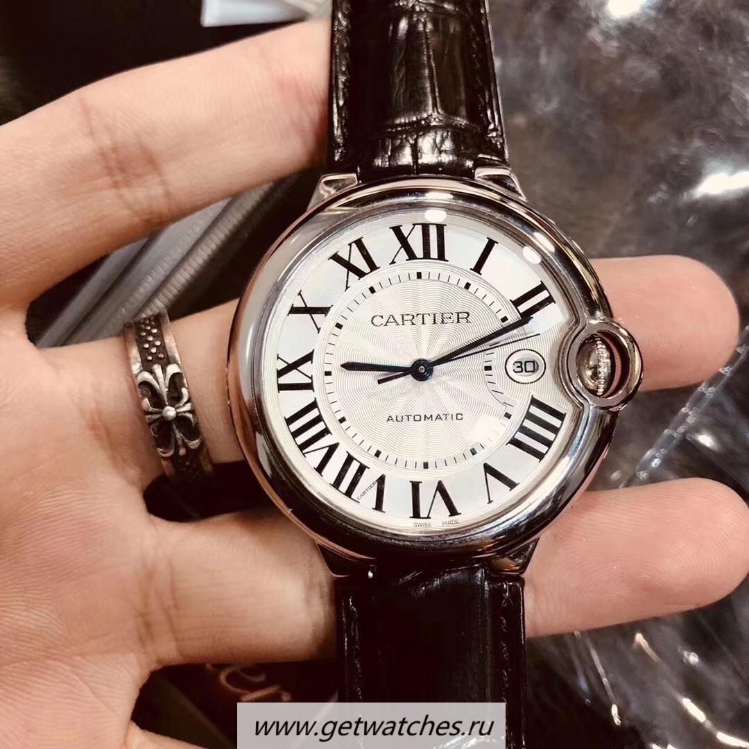 Replica Ca*t1er Ballon Bleu 42mm W69016Z4 V6F SS Silver Dial Seiko NH05A