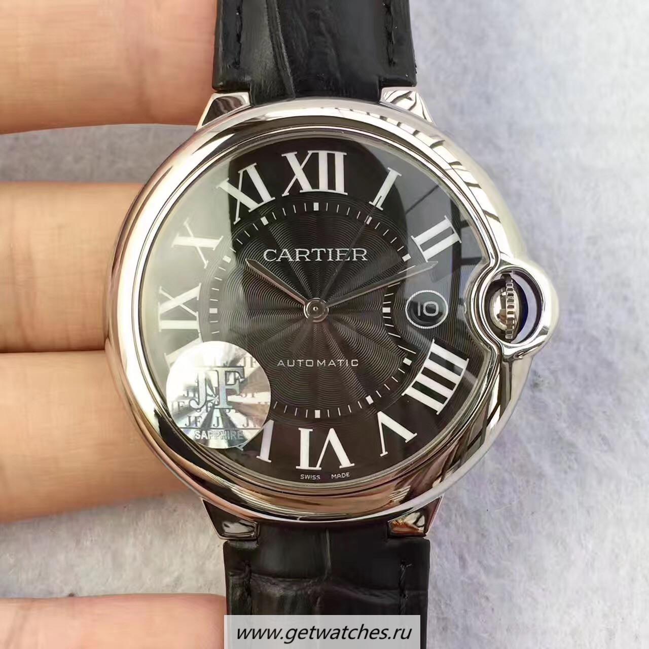 Replica Ca*t1er Ballon Bleu 42mm WSBB0003 JF SS Black Dial 2824