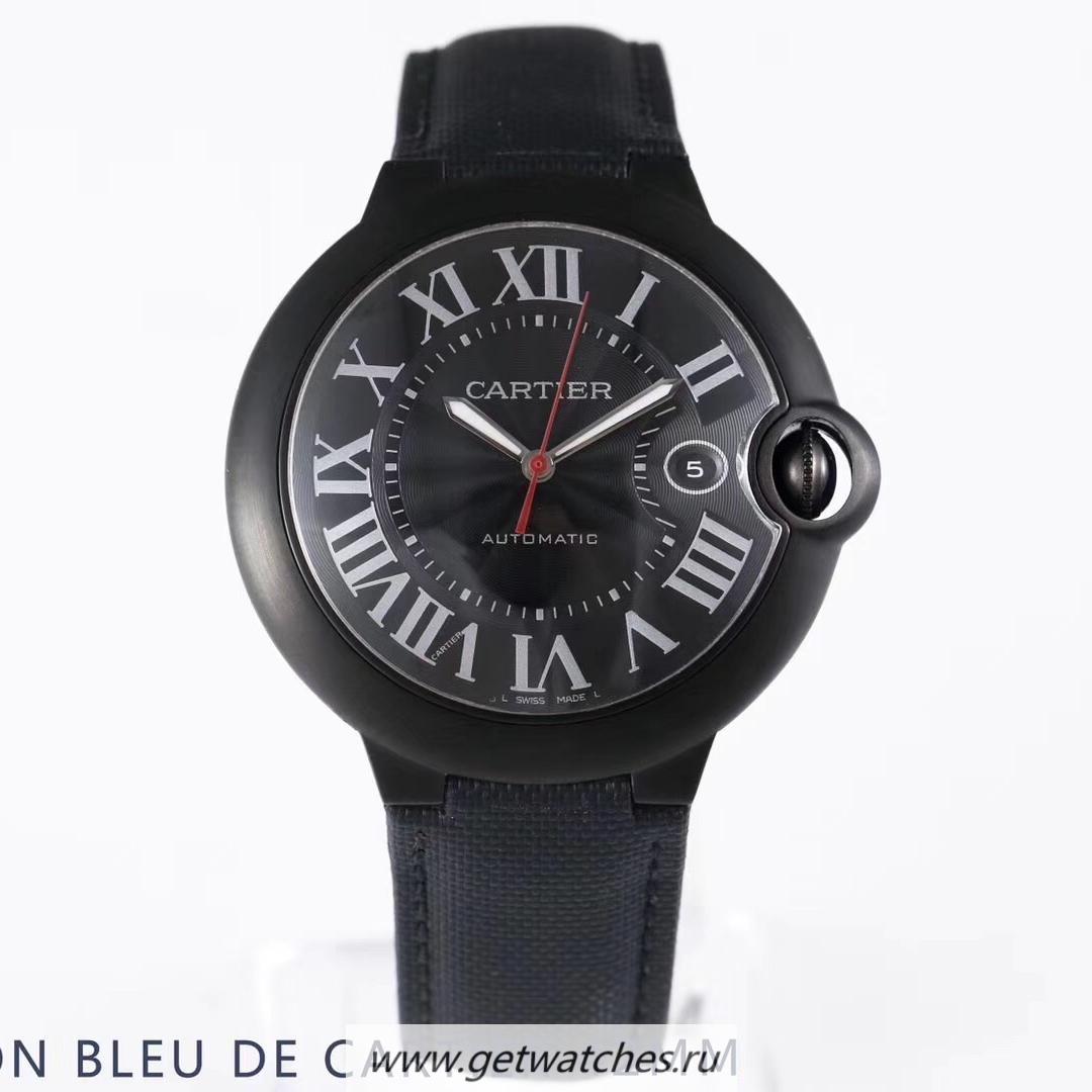 High Quality Ca*t1er Ballon Bleu 42mm WSBB0015 AF PVD Black Dial 2892