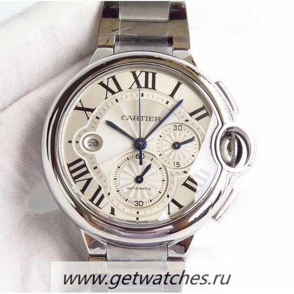 High Quality Ca*t1er Ballon Bleu Chrono W6920076 ZF SS Silver Dial 8101 MC