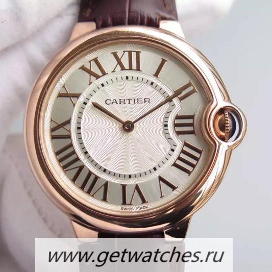 NEW Replica Ca*t1er Ballon Bleu Rose Gold Gold Markers & White Dial 2836