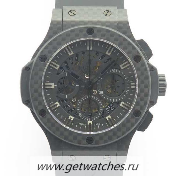Replica Hublot Big Bang 44mm Full Carbon Fiber 3AF Carbon Fiber Skeleton Dial HUB4100