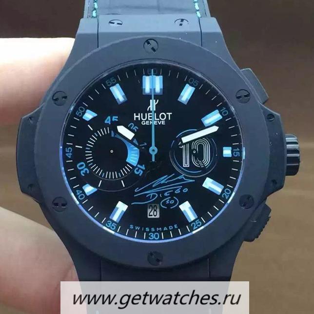 High Quality Hublot Big Bang Maradona Black Ceramic Black Dial HUB4100