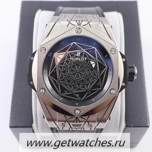 NEW Replica Hublot Big Bang Sang Bleu WWF SS Black Dial HUB1213