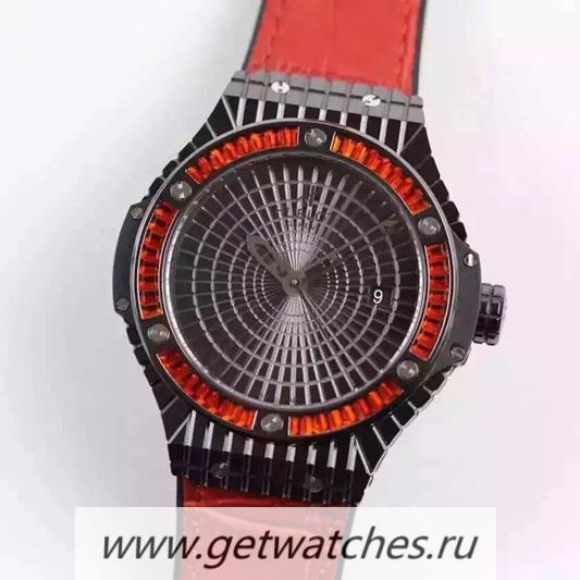 Copy Hublot Big Bang Tutti Frutti Caviar Black Ceramic Black Dial 2824