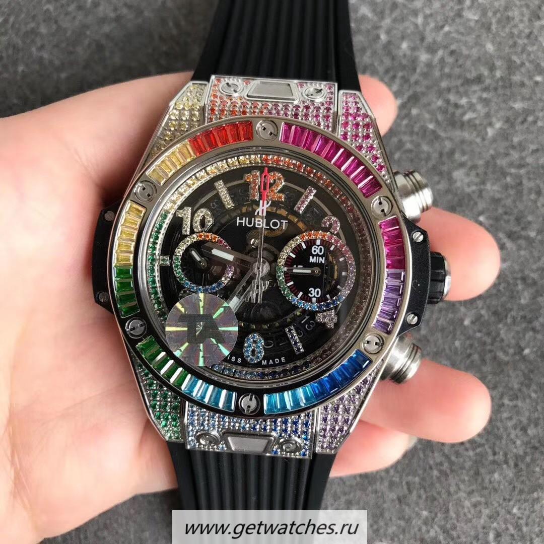 Best Price Hublot Big Bang Unico Rainbow TAF SS & D1am0nd Skeleton Dial HUB1242