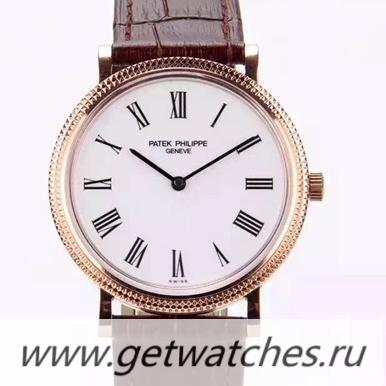 Fake Pat*k Phi1i*pe Calatrava 5120R Rose Gold White Dial PPF 240