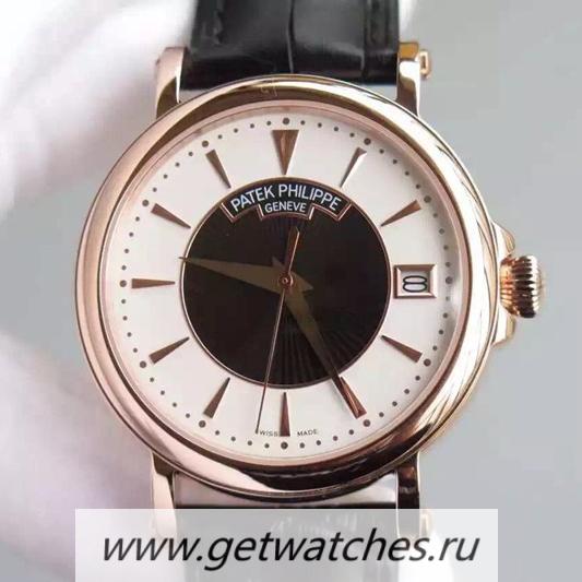 Perfect Replica Pat*k Phi1i*pe Calatrava 5153 Rose Gold White & Black Dial 324SC