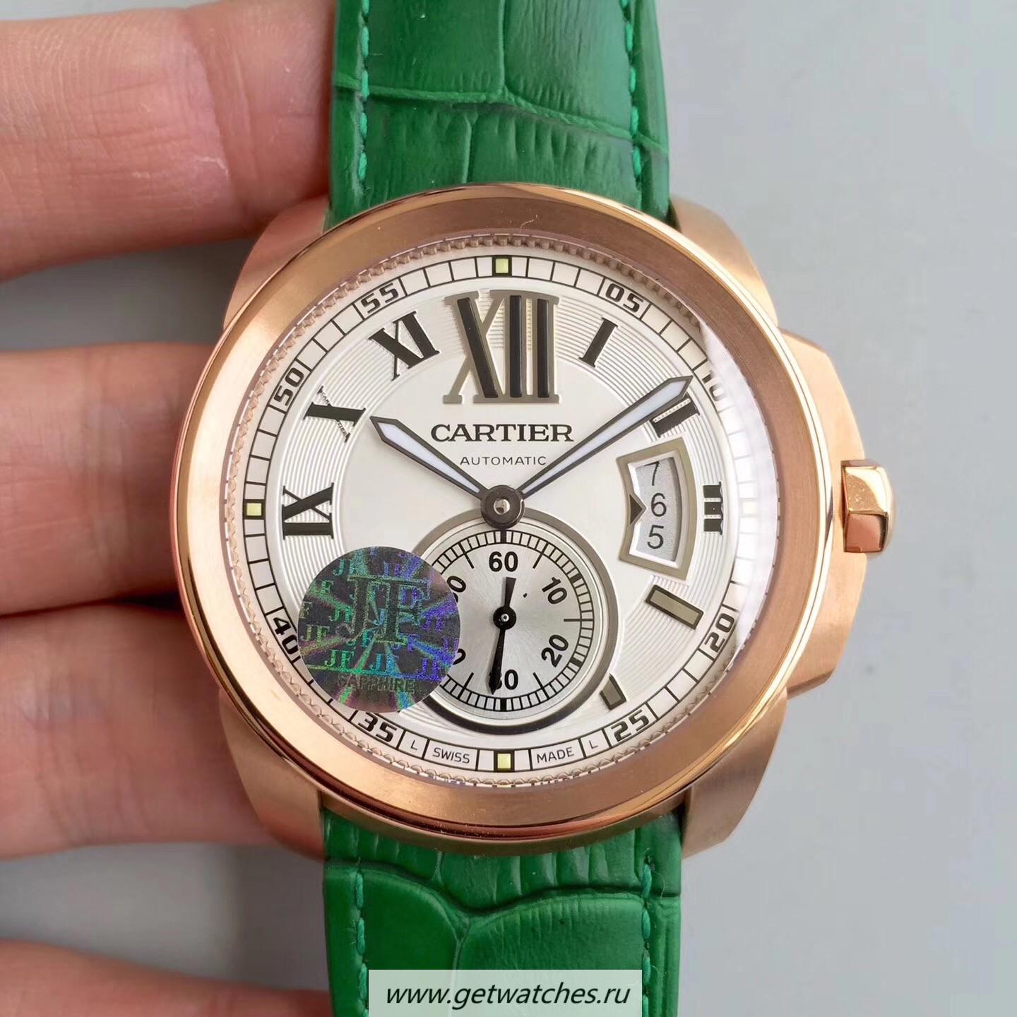 NEW Replica Ca*t1er Calibre W7100009 42mm JF Rose Gold White Dial M8205