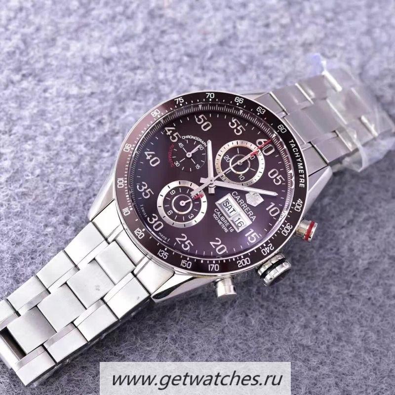 Copy Tag Heuer Carrera Calibre 1887 SS Black Dial 1887