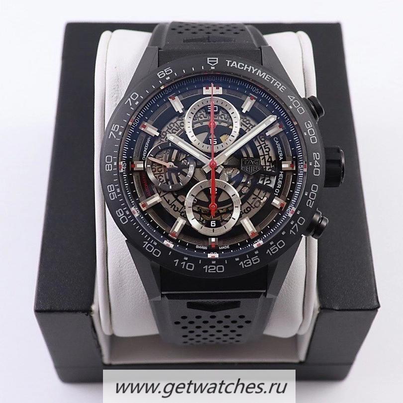 Shop Tag Heuer Carrera Calibre 1 SS Black Dial Calibre 1
