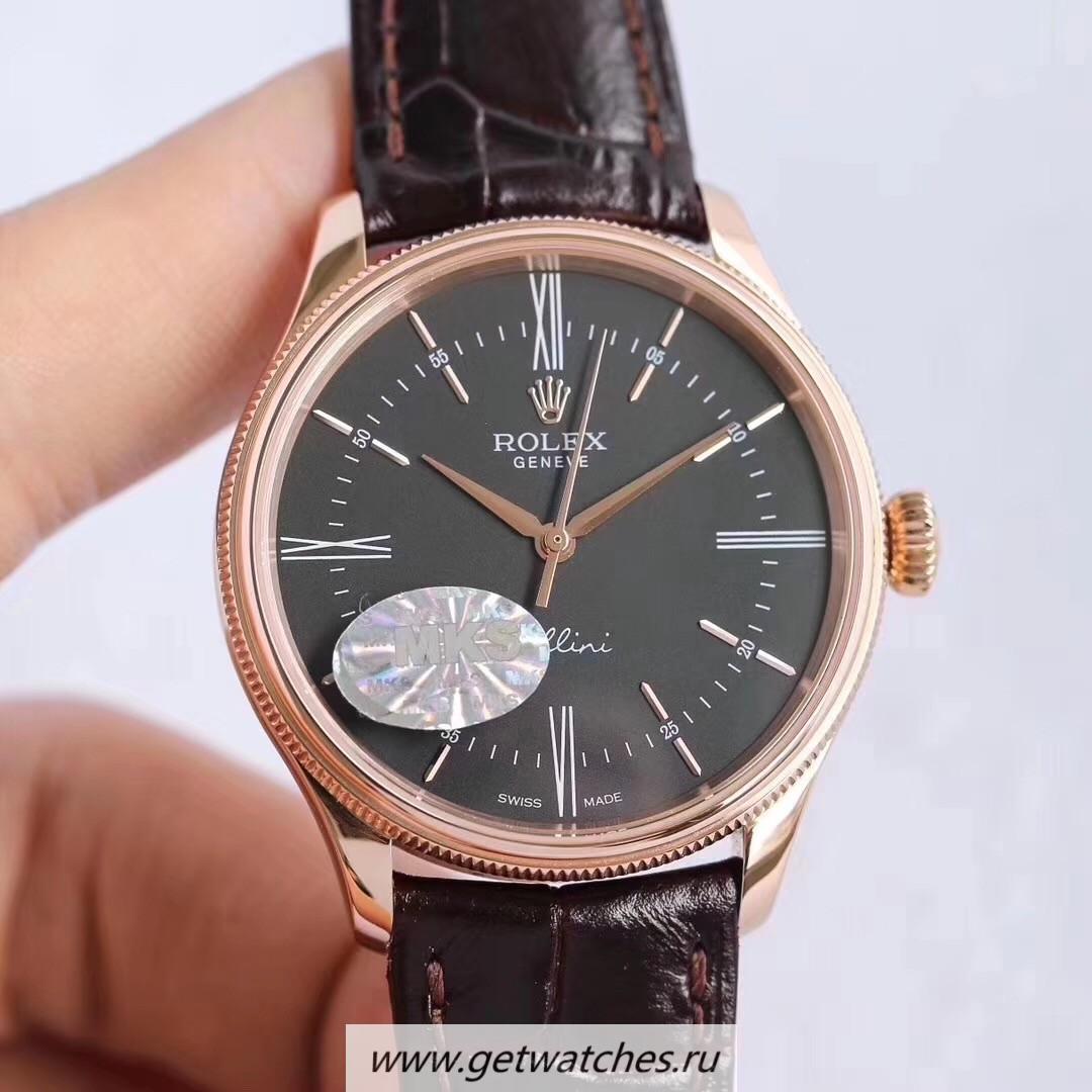 Copy R01ex Cellini 50505 MKSF V4 Rose Gold Black Dial 3132