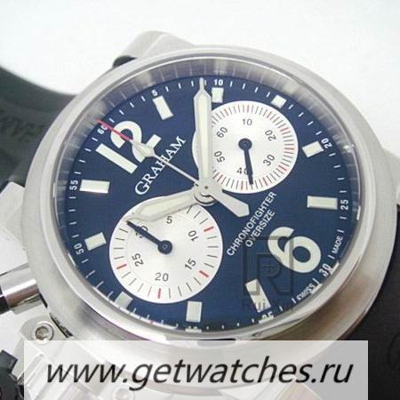 Shop Graham Chronofighter Oversize SS Black & White Dial 7750