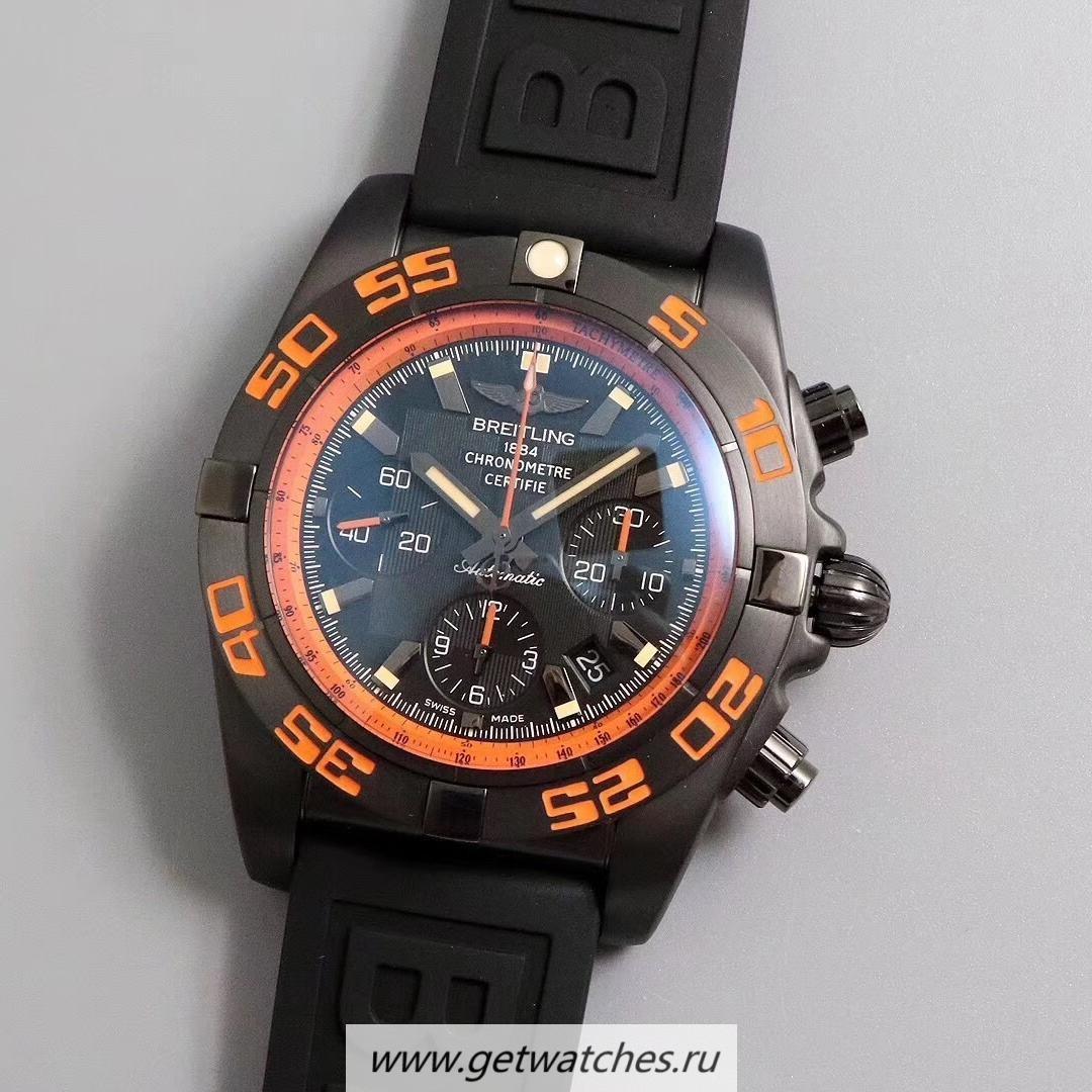 Best Price Breitling Chronomat Raven 44 Blacksteel MB0111C2/BD07/153S GF PVD Black Dial 7750