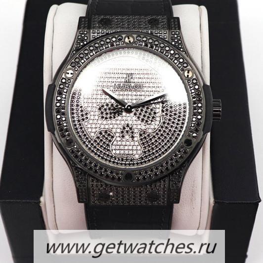 High Quality Hublot Classic Fusion Automatic 45mm WWF PVD & D1am0nd Skull Dial HUB1112