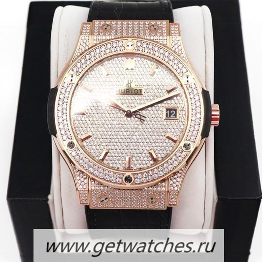 Replica Hublot Classic Fusion Automatic 45mm WWF Rose Gold & D1am0nd D1am0nd Dial HUB1112