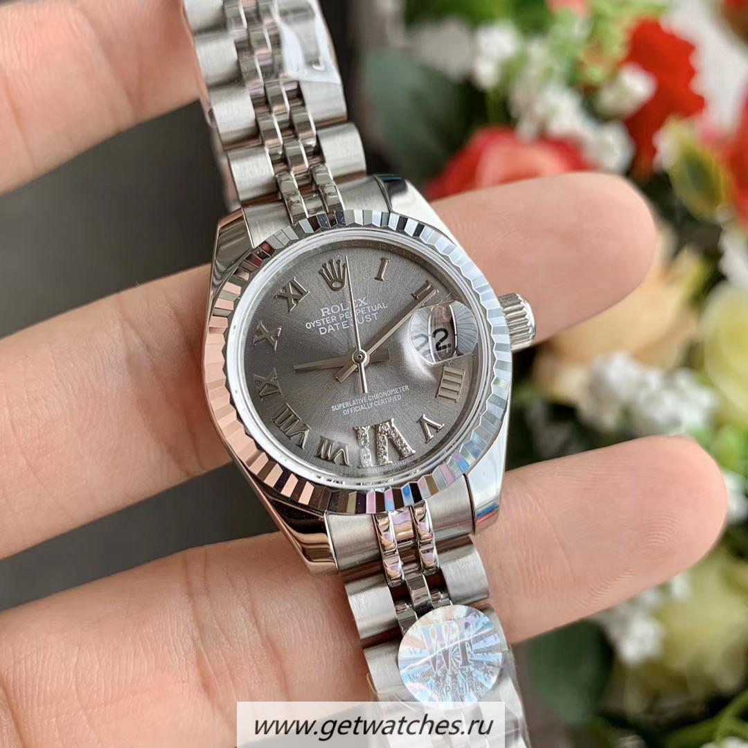 Fake R01ex Datejust 28mm 279174 Ladies WF SS Anthracite Dial 2671