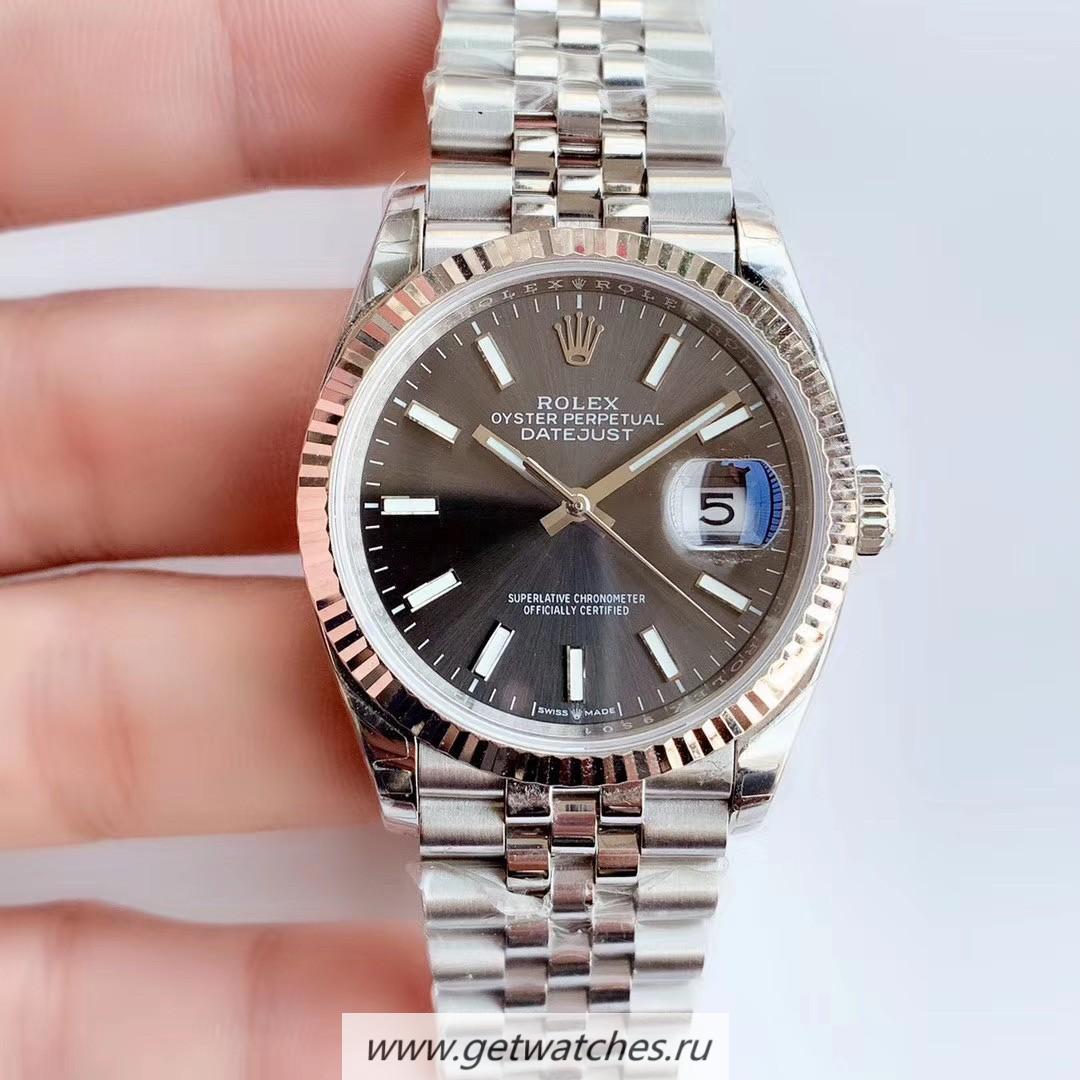 Replica R01ex Datejust 36 126234 EWF SS 904L Anthracite Dial 3235