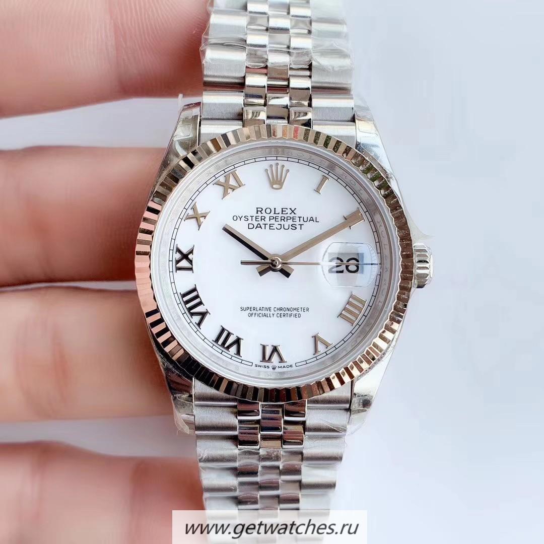 Fake R01ex Datejust 36 126234 EWF SS 904L White Dial 3235