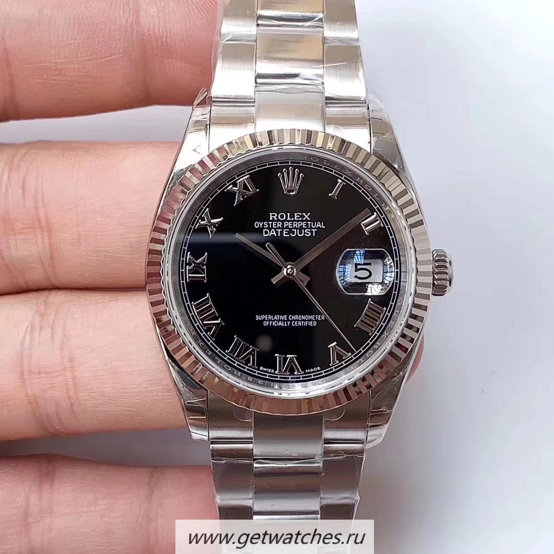 NEW Replica R01ex Datejust 36 126234 EWF SS Black Dial 3235