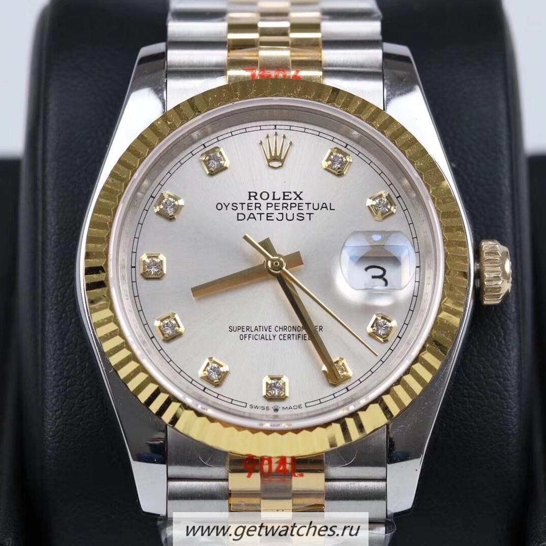 Replica R01ex Datejust 36mm 116233 GMF SS 904L & Yellow Gold Silver Dial 2824