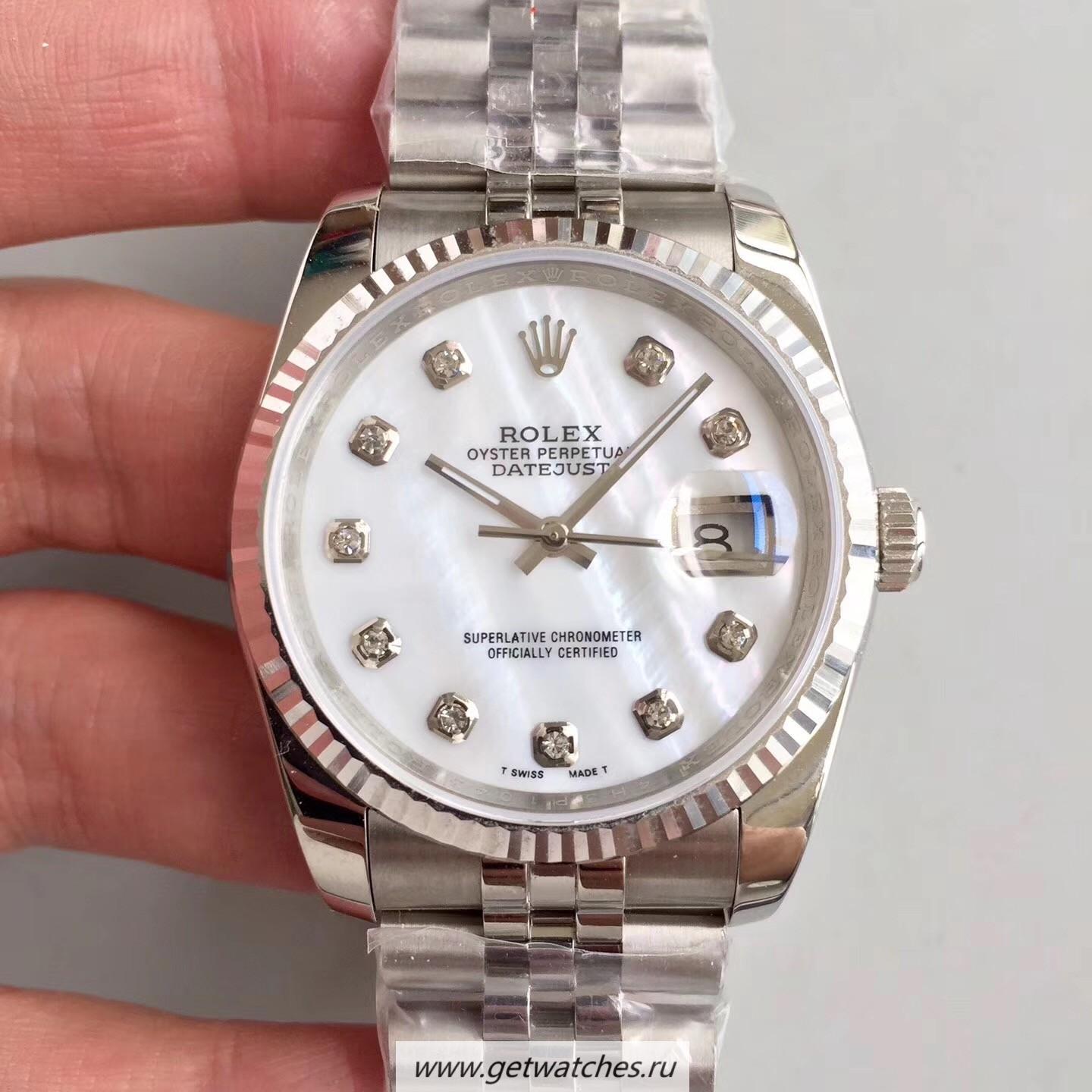 Replica R01ex Datejust 36mm 116234 MITF SS 904L Mother Of Pearl Dial 3135